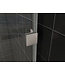 Douchewand 90x200cm⎢Wiesbaden Less⎢Geborsteld Staal⎢8mm helderglas met nano-coating - 20.3364