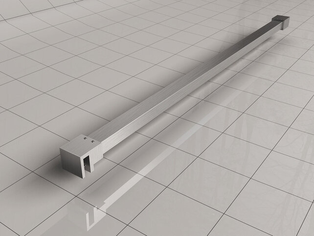 Douchewand 120x200cm⎢Wiesbaden Less⎢Geborsteld Staal⎢8mm helderglas met nano-coating - 20.3376