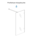 Douchewand 120x200cm⎢Wiesbaden Less⎢Mat Wit⎢8mm helderglas met nano-coating - 20.3378
