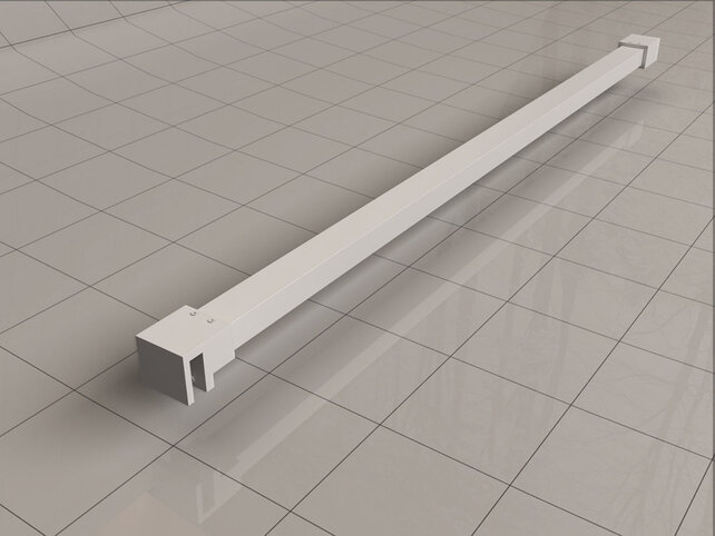 Douchewand 100x200cm⎢Wiesbaden Less⎢Mat Wit⎢8mm helderglas met nano-coating - 20.3372