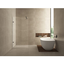 Douchewand 50x200cm⎢Wiesbaden Less⎢Mat Zwart⎢8mm helderglas met nano-coating - 20.3341