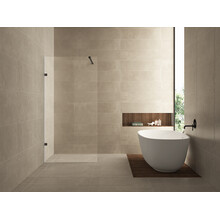 Douchewand 60x200cm⎢Wiesbaden Less⎢Mat Zwart⎢8mm helderglas met nano-coating - 20.334