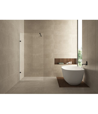 Wiesbaden Douchewand 70x200cm⎢Wiesbaden Less⎢Mat Zwart⎢8mm helderglas met nano-coating - 20.3353