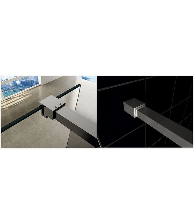 Douchewand 60x200cm⎢Wiesbaden Less⎢Chroom⎢8mm helderglas met nano-coating - 20.3207