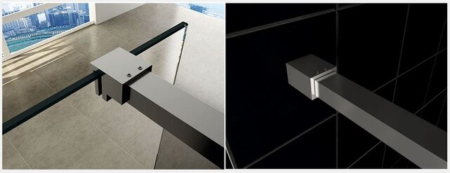 Douchewand 50x200cm⎢Wiesbaden Less⎢Chroom⎢8mm helderglas met nano-coating - 20.3206