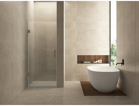 Douchedeur 100x200cm⎢Wiesbaden Less⎢Geborsteld Brons koper⎢nisdeur 8mm helderglas met nano-coating - 20.3205