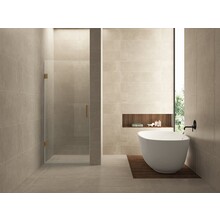 Douchedeur 90x200cm⎢Wiesbaden Less⎢Geborsteld Brons koper⎢nisdeur 8mm helderglas met nano-coating - 20.3399