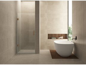 Douchedeur 90x200cm⎢Wiesbaden Less⎢Geborsteld Brons koper⎢nisdeur 8mm helderglas met nano-coating - 20.3399