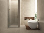 Douchedeur 80x200cm⎢Wiesbaden Less⎢Geborsteld Brons koper⎢nisdeur 8mm helderglas met nano-coating - 20.3393