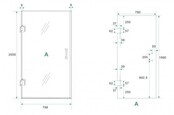 Douchedeur 80x200cm⎢Wiesbaden Less⎢Mat Wit⎢nisdeur 8mm helderglas met nano-coating - 20.3390 Douchedeur 80x200cm⎢Wiesbaden Less⎢Mat Wit⎢nisdeur 8mm helderglas met nano-coating - 20.3390