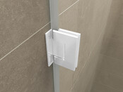 Douchedeur 70x200cm⎢Wiesbaden Less⎢Mat Wit⎢nisdeur 8mm helderglas met nano-coating - 20.3384