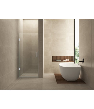 Wiesbaden Douchedeur 70x200cm⎢Wiesbaden Less⎢Mat Wit⎢nisdeur 8mm helderglas met nano-coating - 20.3384