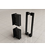 Douchedeur 80x200cm⎢Wiesbaden Less⎢Mat Zwart⎢nisdeur 8mm helderglas met nano-coating - 20.3389