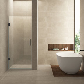 Douchedeur 90x200cm⎢Wiesbaden Less⎢Gunmetal⎢nisdeur 8mm helderglas met nano-coating - 20.3398