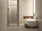 Douchedeur 80x200cm⎢Wiesbaden Less⎢Gunmetal⎢nisdeur 8mm helderglas met nano-coating - 20.3392