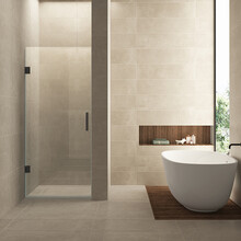 Douchedeur 70x200cm⎢Wiesbaden Less⎢Gunmetal⎢nisdeur 8mm helderglas met nano-coating - 20.3386