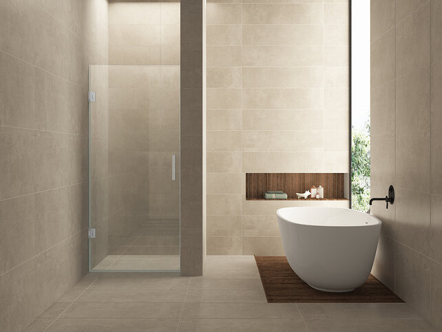 Douchedeur 80x200cm⎢Wiesbaden Less⎢Geborsteld Staal⎢nisdeur 8mm helderglas met nano-coating - 20.3388