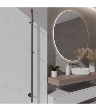 Wiesbaden Elektrische radiator Staaf⎢Wiesbaden Callista⎢Gunmetal⎢150cm- 60 Watt - 41.3522