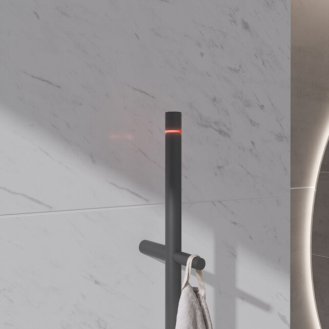 Elektrische radiator Staaf⎢Wiesbaden Callista⎢Gunmetal⎢150cm- 60 Watt - 41.3522