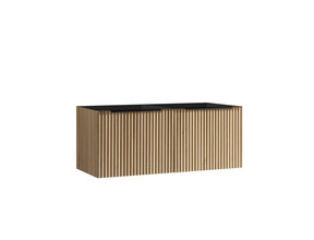 Wastafelonderkast Wiesbaden Ribbella 120cm⎢Naturel eik⎢2 lades - 2 uitsparingen - 38.3536