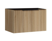 Wastafelonderkast Wiesbaden Ribbella 100cm⎢Naturel eik⎢1 lade - 1 uitsparing - 38.3533