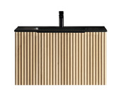 Wastafelonderkast Wiesbaden Ribbella 80cm⎢Naturel eik⎢1 lade - 1 uitsparing - 38.3530