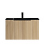 Wastafelonderkast Wiesbaden Ribbella 80cm⎢Naturel eik⎢1 lade - 1 uitsparing - 38.3530