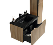 Wastafelonderkast Wiesbaden Ribbella 80cm⎢Naturel eik⎢1 lade - 1 uitsparing - 38.3530