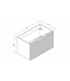 Wastafelonderkast Wiesbaden Ribbella 80cm⎢Naturel eik⎢1 lade - 1 uitsparing - 38.3530