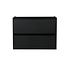 Wiesbaden Wastafelonderkast Wiesbaden Marmaris 60x45cm⎢Mat Zwart⎢2 lades - 1 uitsparing - 32.3670