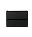 Wiesbaden Wastafelonderkast Wiesbaden Marmaris 60x45cm⎢Mat Zwart⎢2 lades - 1 uitsparing - 32.3670