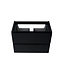 Wastafelonderkast Wiesbaden Marmaris 60x45cm⎢Mat Zwart⎢2 lades - 1 uitsparing - 32.3670