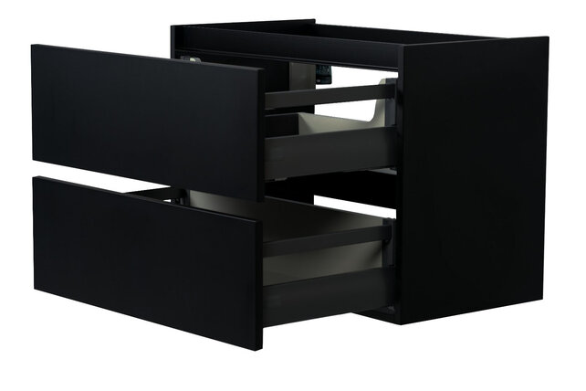 Wastafelonderkast Wiesbaden Marmaris 60x45cm⎢Mat Zwart⎢2 lades - 1 uitsparing - 32.3670 Wastafelonderkast Wiesbaden Marmaris 60x45cm⎢Mat Zwart⎢2 lades - 1 uitsparing - 32.3670