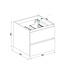 Wastafelonderkast Wiesbaden Marmaris 60x45cm⎢Mat Zwart⎢2 lades - 1 uitsparing - 32.3670
