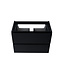 Wiesbaden Wastafelonderkast Wiesbaden Marmaris 80x45cm⎢Mat Zwart⎢2 lades - 1 uitsparing - 32.3671