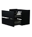 Wiesbaden Wastafelonderkast Wiesbaden Marmaris 80x45cm⎢Mat Zwart⎢2 lades - 1 uitsparing - 32.3671