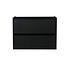Wiesbaden Wastafelonderkast Wiesbaden Marmaris 80x45cm⎢Mat Zwart⎢2 lades - 1 uitsparing - 32.3671