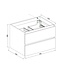 Wastafelonderkast Wiesbaden Marmaris 80x45cm⎢Mat Zwart⎢2 lades - 1 uitsparing - 32.3671