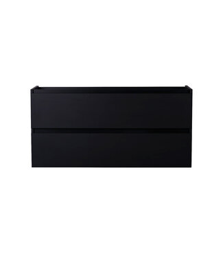 Wiesbaden Wastafelonderkast Wiesbaden Marmaris 100x45cm⎢Mat Zwart⎢2 lades - 1 uitsparing - 32.3672