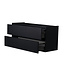 Wiesbaden Wastafelonderkast Wiesbaden Marmaris 100x45cm⎢Mat Zwart⎢2 lades - 1 uitsparing - 32.3672
