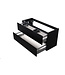 Wastafelonderkast Wiesbaden Marmaris 120x45cm⎢Mat Zwart⎢2 lades - 1 uitsparing - 32.3673
