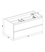 Wastafelonderkast Wiesbaden Marmaris 120x45cm⎢Mat Zwart⎢2 lades - 1 uitsparing - 32.3673