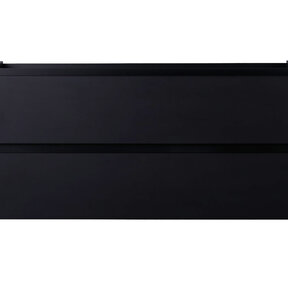 Wastafelonderkast Wiesbaden Marmaris 120x45cm⎢Mat Zwart⎢2 lades - 2 uitsparing - 32.3674