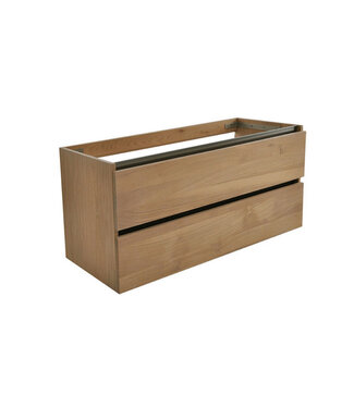 Wiesbaden Wastafelonderkast Wiesbaden OAK 120x45cm⎢Eikenhout⎢2 lades - 2 uitsparing - 38.3593