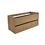 Wiesbaden Wastafelonderkast Wiesbaden OAK 120x45cm⎢Eikenhout⎢2 lades - 2 uitsparing - 38.3593