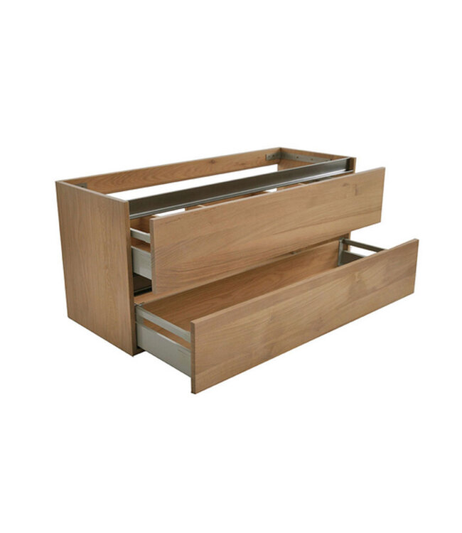 Wiesbaden Wastafelonderkast Wiesbaden OAK 120x45cm⎢Eikenhout⎢2 lades - 2 uitsparing - 38.3593