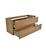 Wastafelonderkast Wiesbaden OAK 120x45cm⎢Eikenhout⎢2 lades - 2 uitsparing - 38.3593