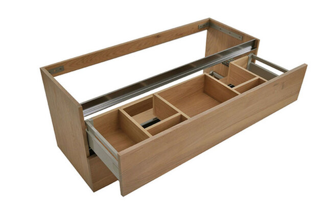 Wastafelonderkast Wiesbaden OAK 120x45cm⎢Eikenhout⎢2 lades - 2 uitsparing - 38.3593 Wastafelonderkast Wiesbaden OAK 120x45cm⎢Eikenhout⎢2 lades - 2 uitsparing - 38.3593