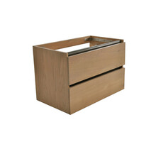 Wastafelonderkast Wiesbaden OAK 80x45cm⎢Eikenhout⎢2 lades - 1 uitsparing - 38.3591