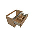 Wastafelonderkast Wiesbaden OAK 60x45cm⎢Eikenhout⎢2 lades - 1 uitsparing - 38.3590